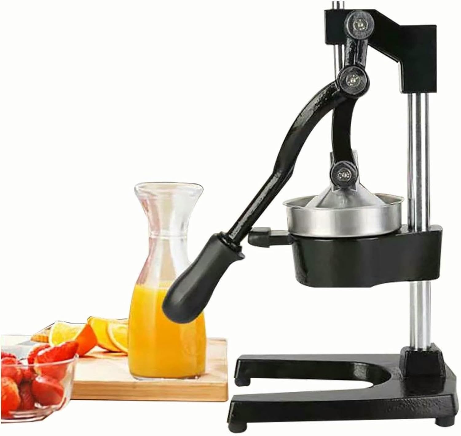 プロの柑橘類ジューサー、ヘビーデューティ鋳鉄マニュアルオレンジジューススクイザー、レモン用のステンレススチールプレス、ライム、ザクロ