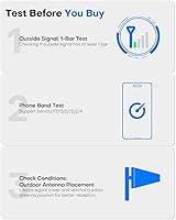 Vista 3 de Amplificador de señal de teléfono celular para el hogar de hasta 3000 pies cuadrados Amplificador de señal celular 4G 5G de 65dB para T-Mobile