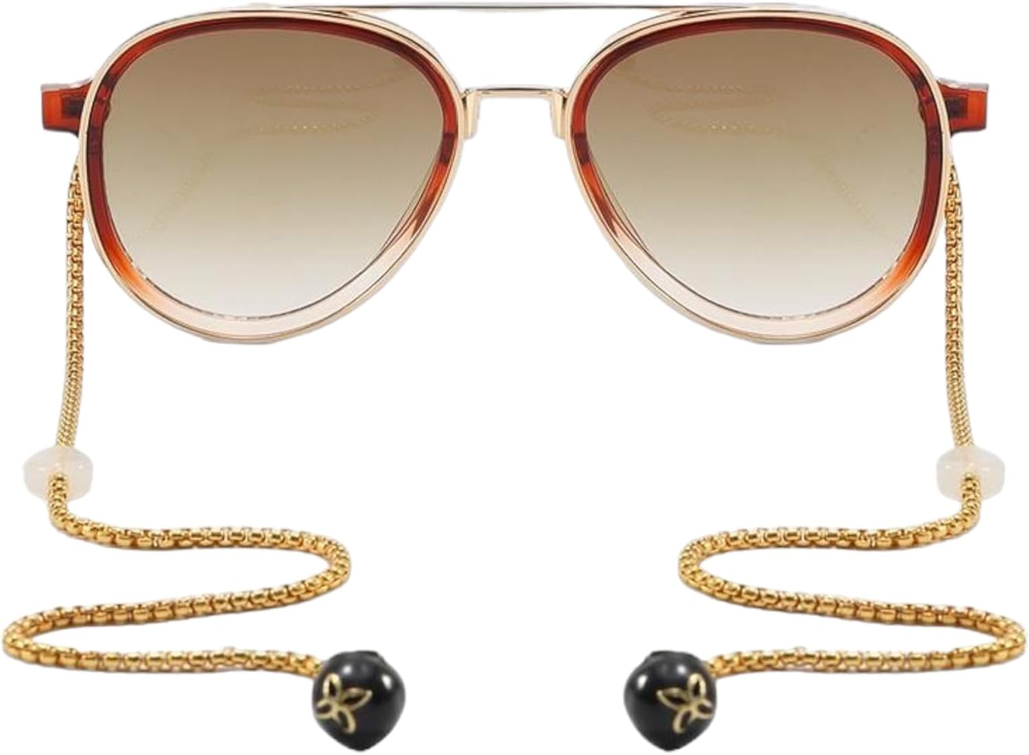Loom&Pearl Armless Chain Temple Sunglasses Featuring