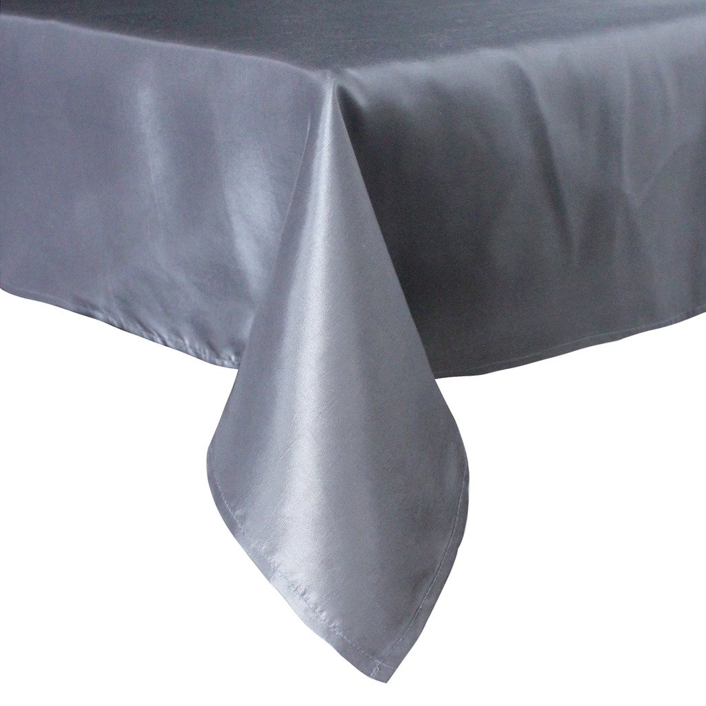 Sorrento Grey 60"*84" Polyester Faux Silk Dark Table Cloth Hotel Line