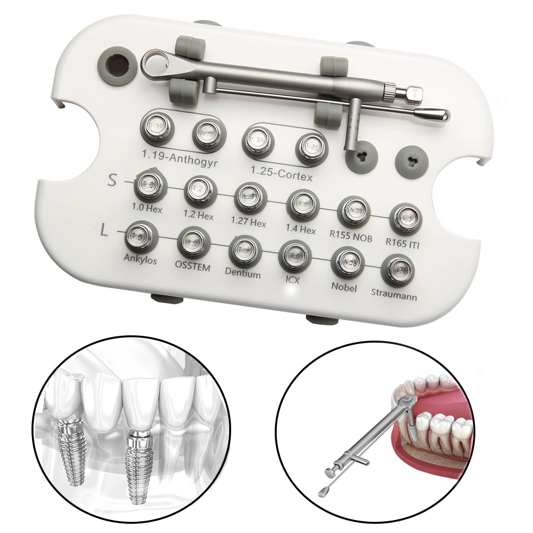 Amazon | Vocadok 歯科インプラント トルクレンチ ユニバーサルキット