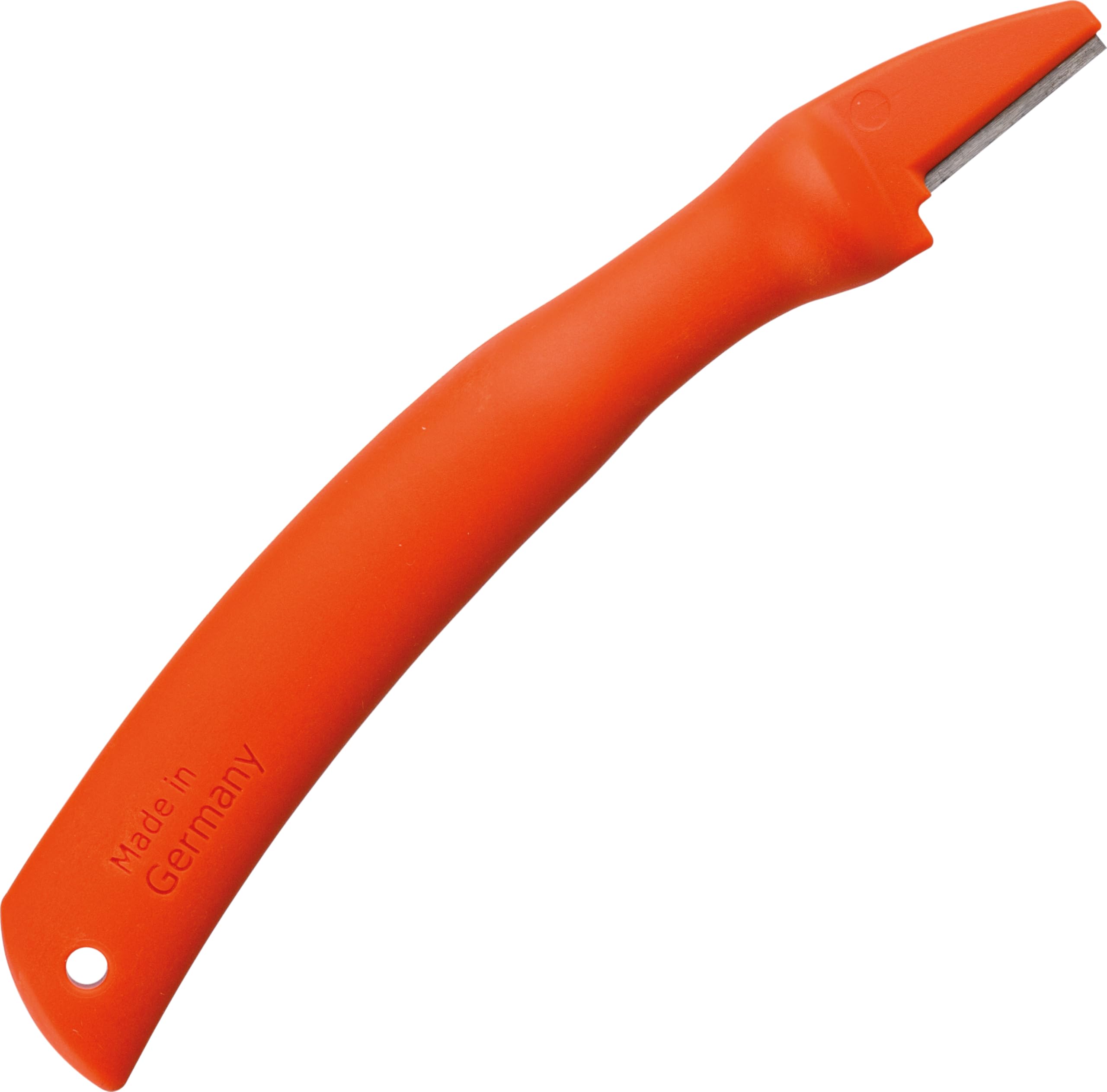 Original LÖWE Klingenschärfer - 0022 | Schärfer für Gartenschere Industrieschere mit Polyamidgriff zum Schärfen der Klinge | Made in Germany, Orange