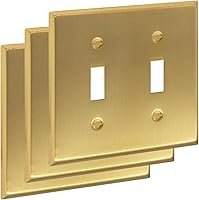 Vista 47 de Rio Salto BRASS - Placa de pared de metal dorado para interruptor de luz, placa de pared para receptáculo, cubiertas basculantes de 1 banda, latón