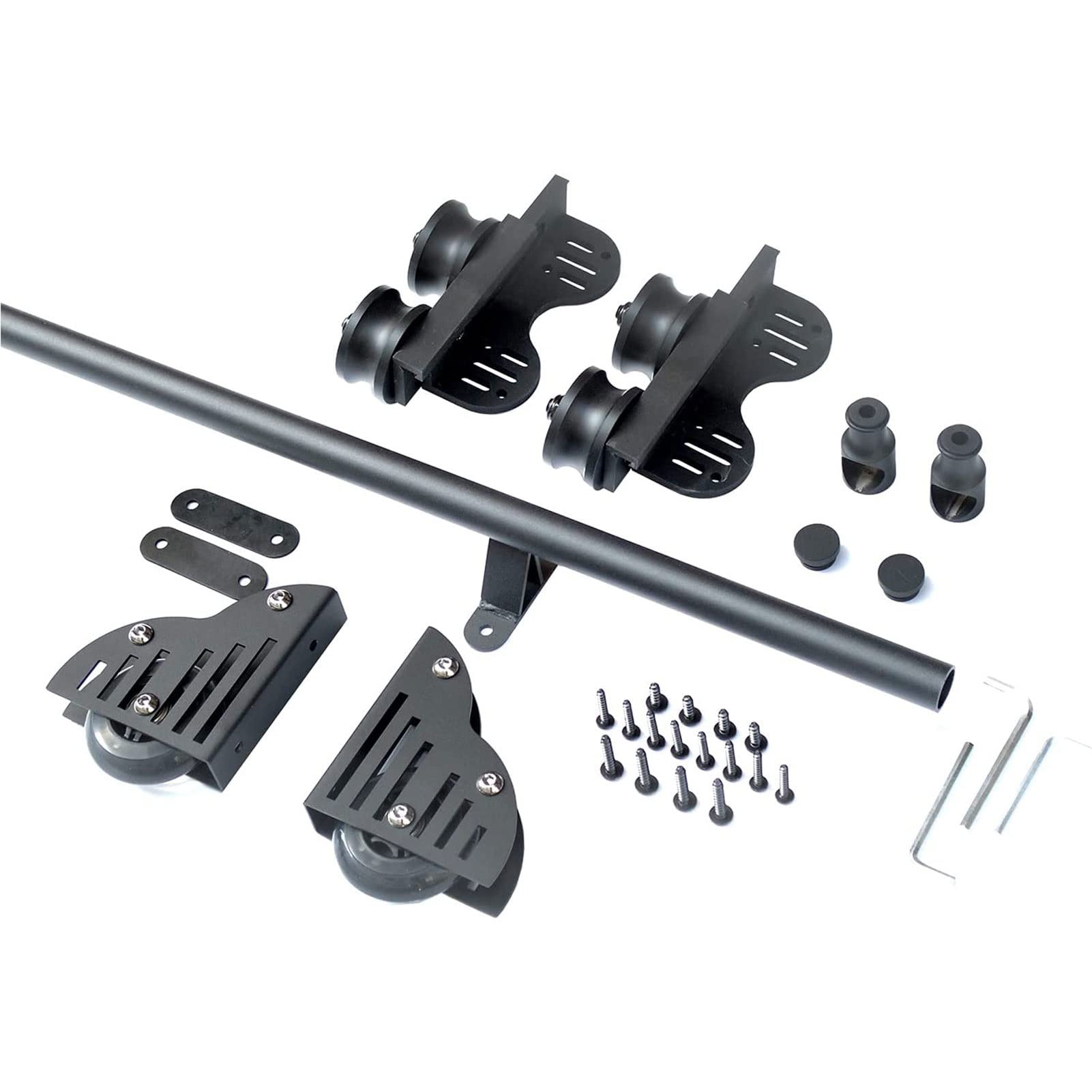 Kit matériel échelle coulissante 100cm avec rail debout rond et roues de base pour la maison