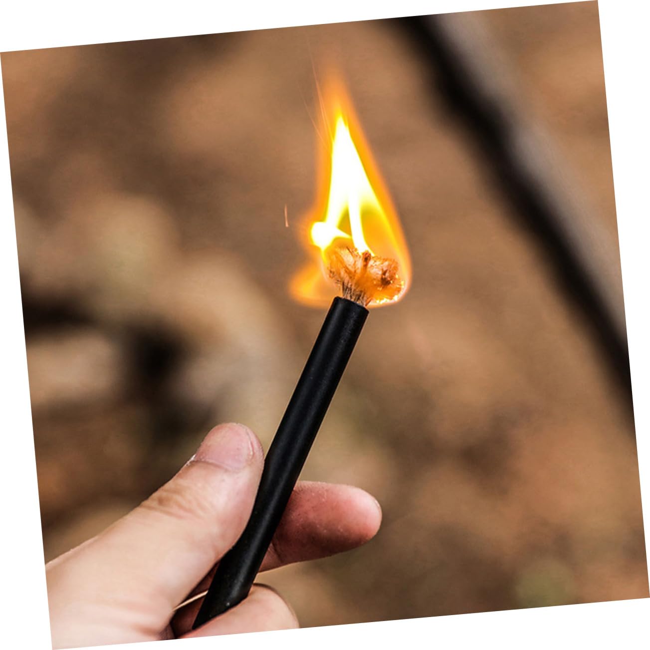 ibasenice 5 Sätze Bienenwachseil Feuerstein Feuerstarter Zum Campen Docht Camping Feueranzünder Feuerstartschnur Feuerstarterseil Aluminiumlegierung 3 Stück * 5