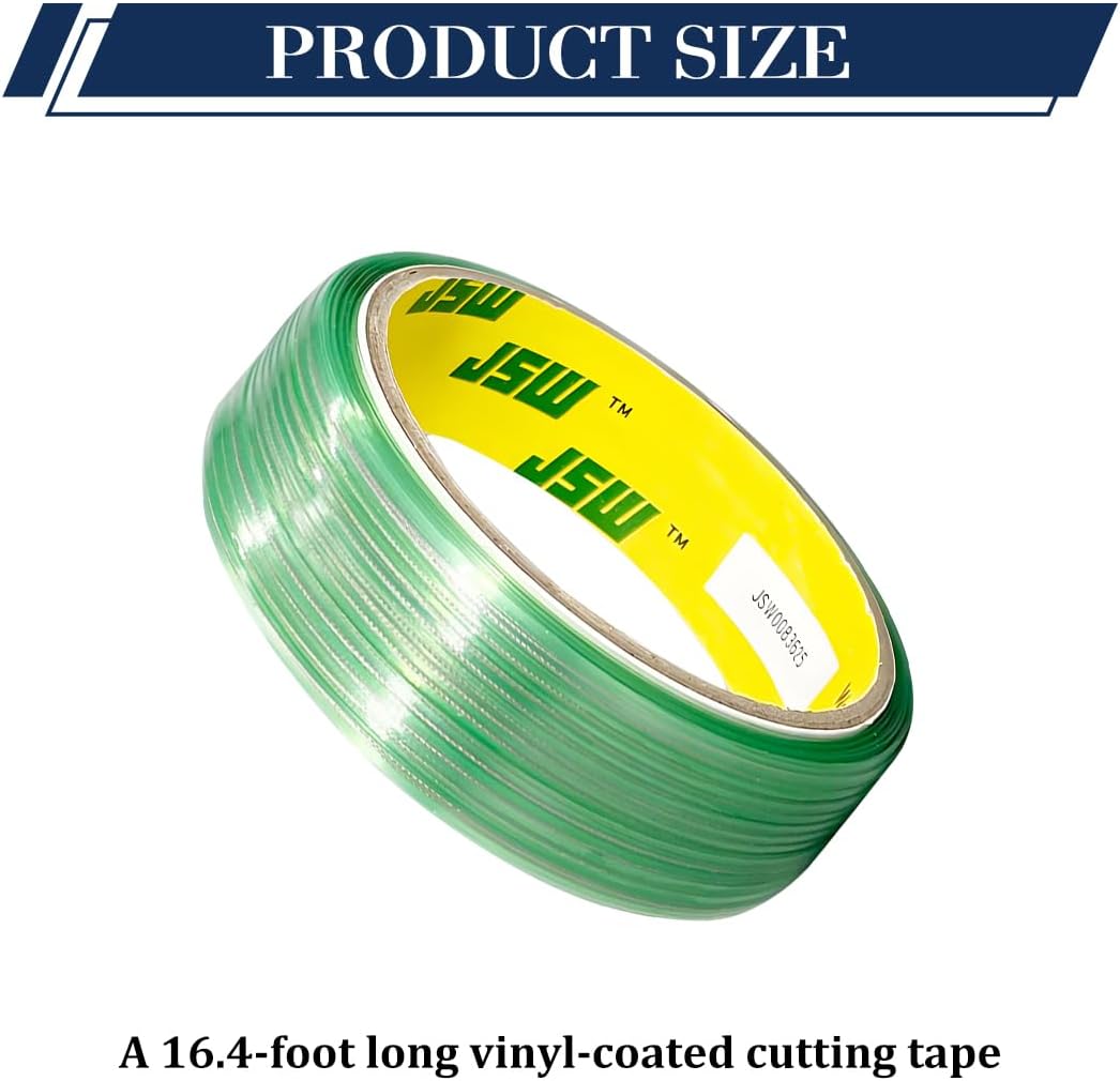 Car Vinyl Wrap Cutting Tape Roll, 16.4FT/5M Automotive Finish Line Wrap Tapes Film Cut Tool, Knifeless Vehicle Edge Wrapping Detailer Roll Accessories, Universal Fit