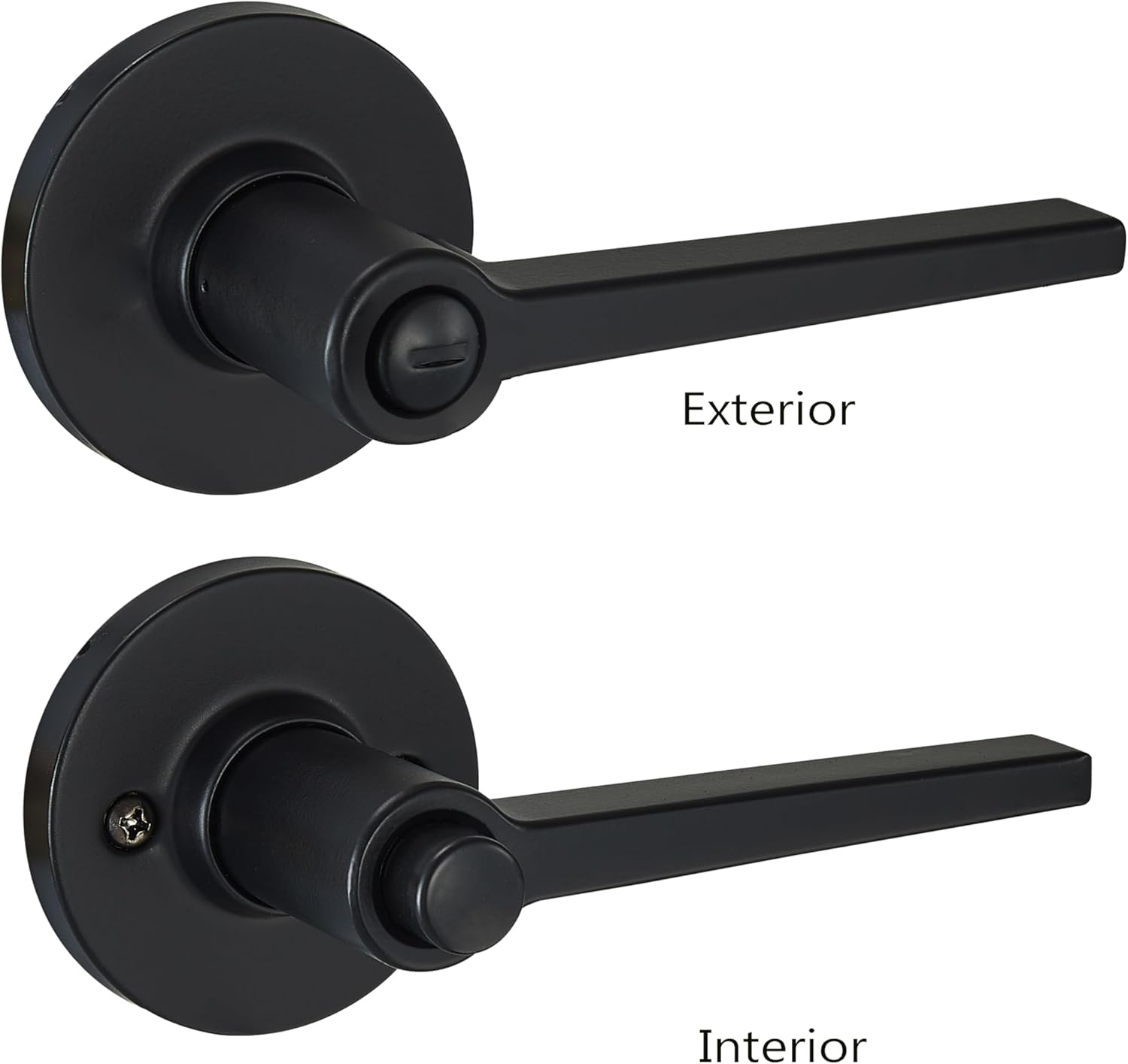 Safe Lock, Daylon Lever, Privacy for Bedroom or Bathroom, Matte Black Finish