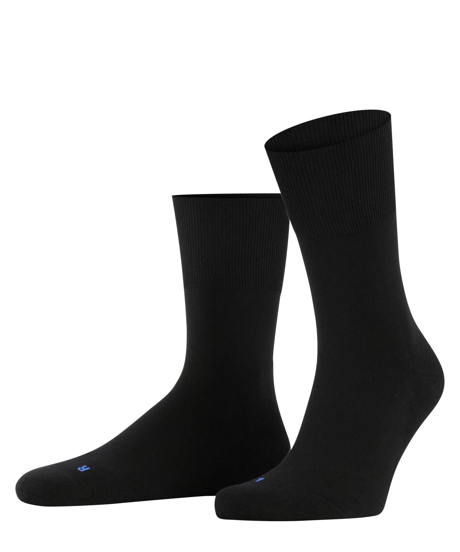 FALKE Unisex Run U So Cotton Plain 1 Pair Socks, Black 3000, 9.5-10.5