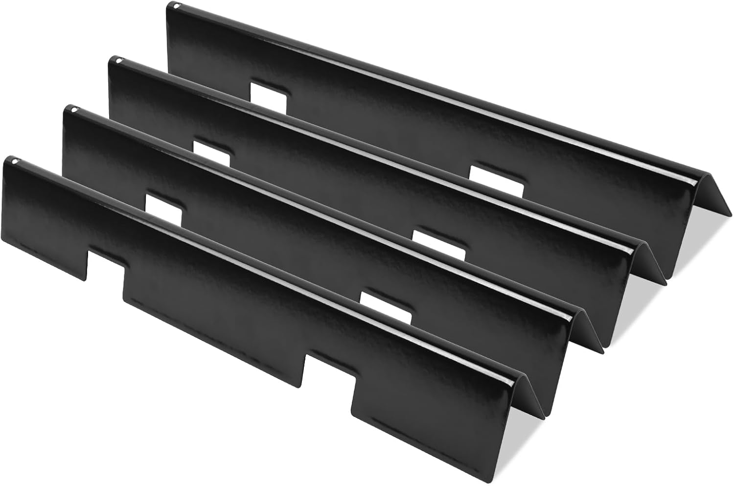 17.5 inch Porcelain Steel Flavorizer Bars Replacement Parts for Weber Genesis 300 Series E310 E330 with Front Controls Knobs, Grill Heat Plates for Weber 7620 7621, 4 Pack 17.5 inch/4 pack