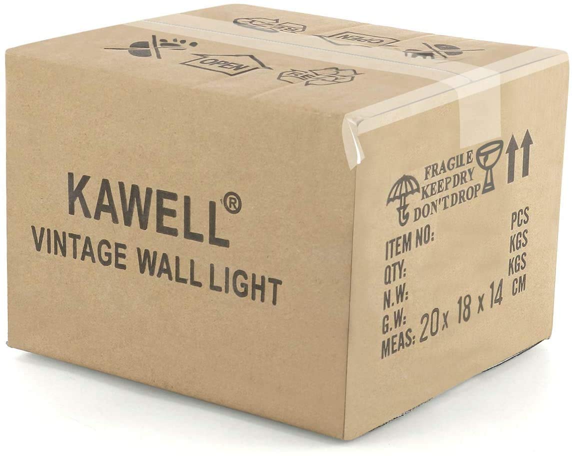 KAWELL Créatif Rétro Applique Murale Intérieur Vintage Lampe Murale Industriel Lampe de Mur Fer à Repasser Art Déco E27 Base pour Bar, Chambre à Coucher, Cuisine, Restaurant, Café, Couloir,Noir