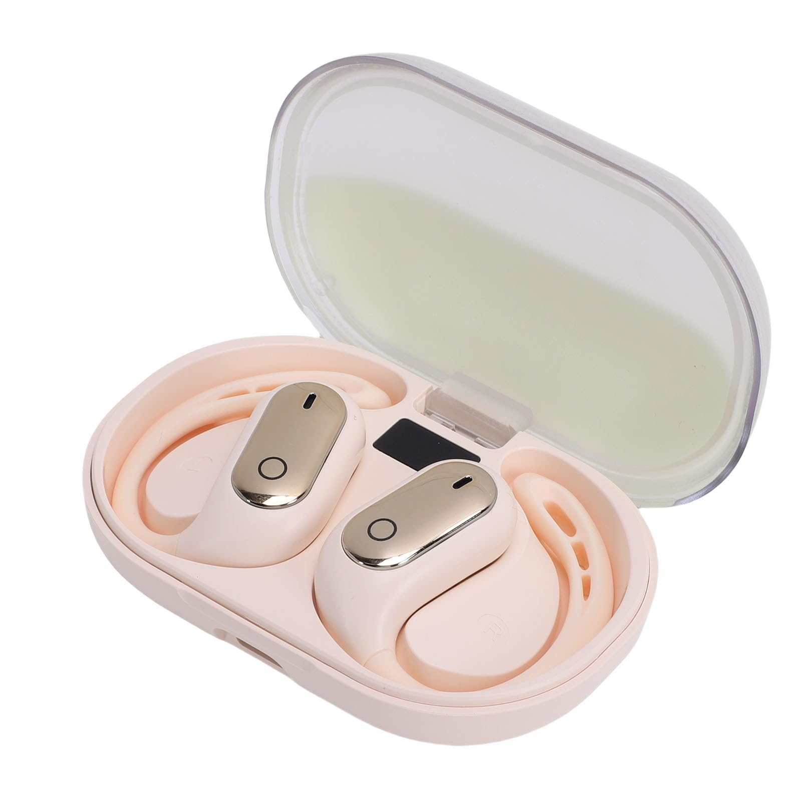 RiToEasysports Auricolari con Traduzione Intelligente Auricolari Wireless Ricaricabili con Suono Stereo con Effetto Luce Sabbia Fluente per Viaggiatori Plastica 2 Pezzi