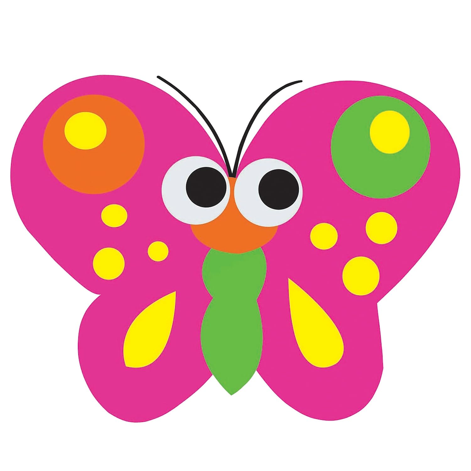 Ashley Productions Borrador magnético para pizarra blanca, mariposa, paquete de 6