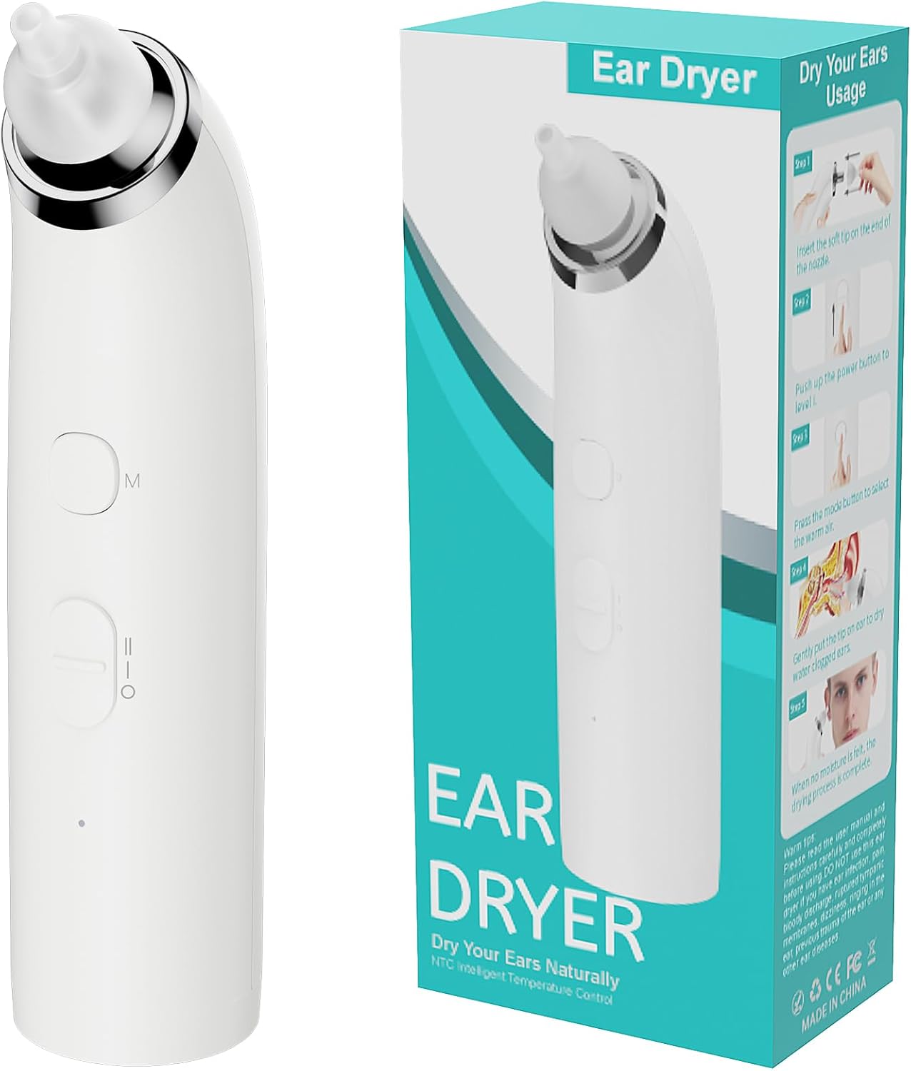 Ear Pressure Reliever Ear Dryer,Rechargeable Soothing