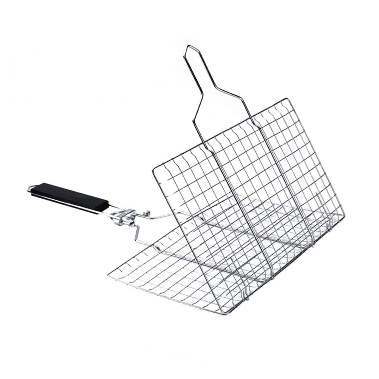 Toddmomy Bbq Mesh Handle 1pc Barbecue Grilling Basket Stainless Steel Basket for Outdoor Camping Home Baking