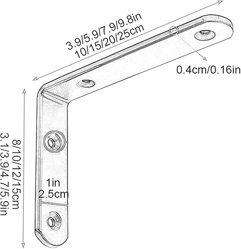 Miniatura 2 de Soporte de estante, 1 juego de 2 soportes decorativos industriales para estantes, soporte flotante de pared resistente, soportes de tablero de