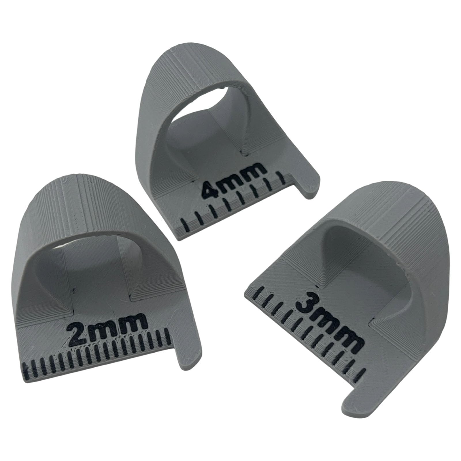Yrohgkpn Grey 3Pcs Quilting Ruler Finger Patchwork Stitching Aid Sewing Measuring Tool Finger For Stitching 2Mm 3Mm 4Mm Single Tooth Set