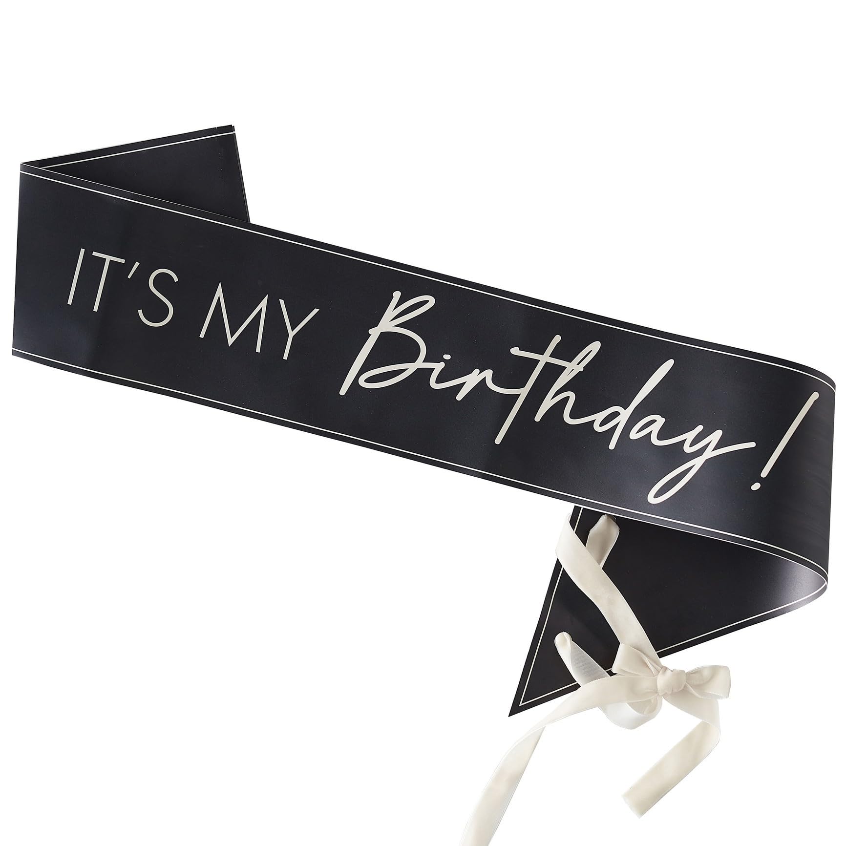 Ginger Ray Its My Birthday Black Party Sash