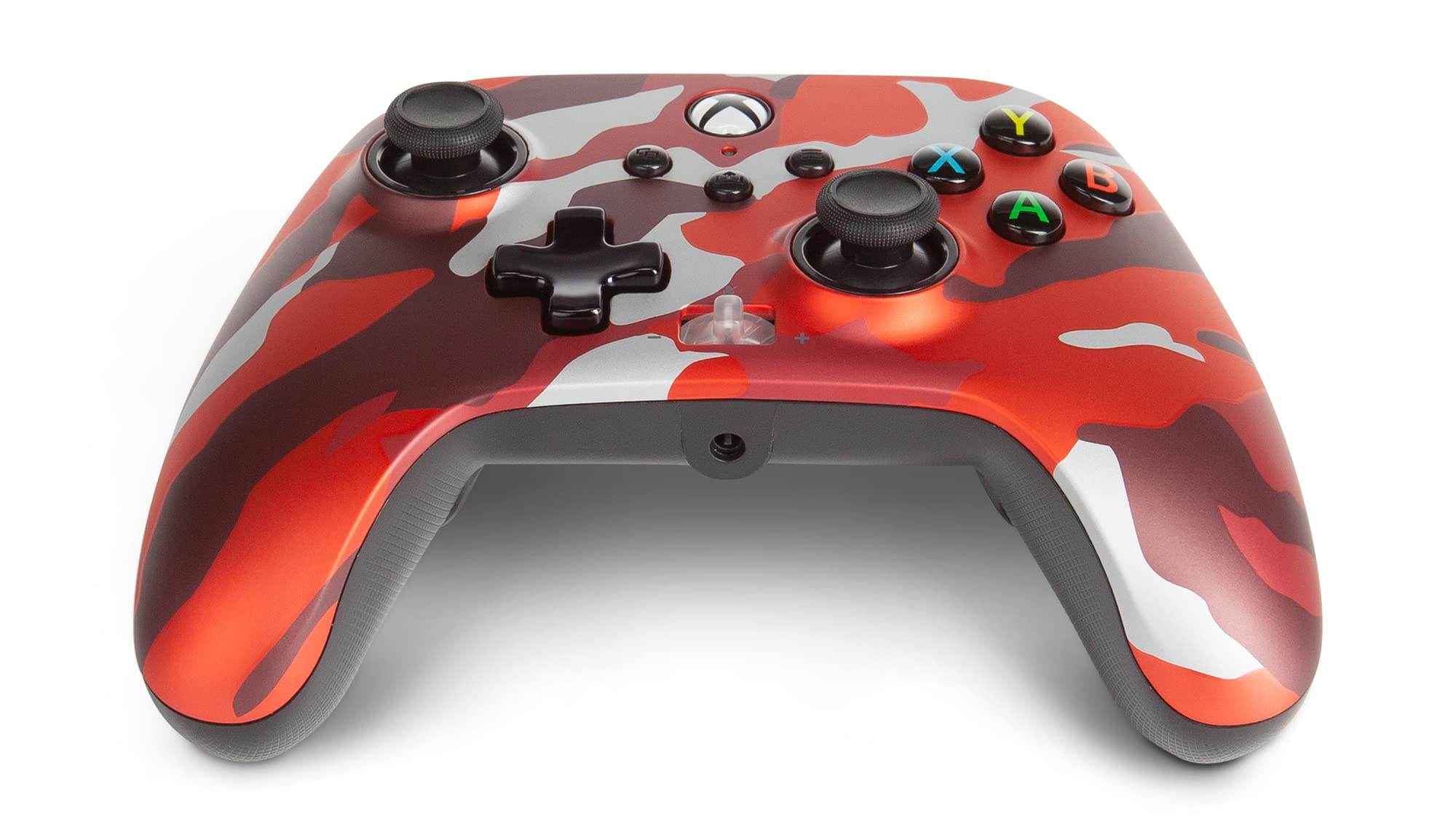 Power a - Mando con Cable, Salida de Audio y Botones Programables, de Color Rojo Camo Metálico Para Xbox One y Xbox Serie X (Xbox Series X)