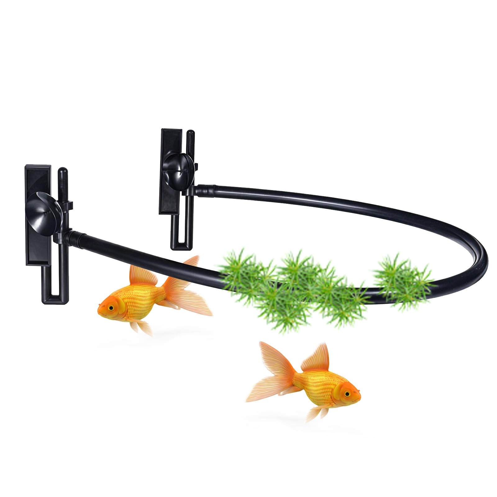 Floating Plant Corral for Aquarium Floating Plant Fence for Aquarium Accessories Fish Tank Plant Fence Adjustable Height with Water Level