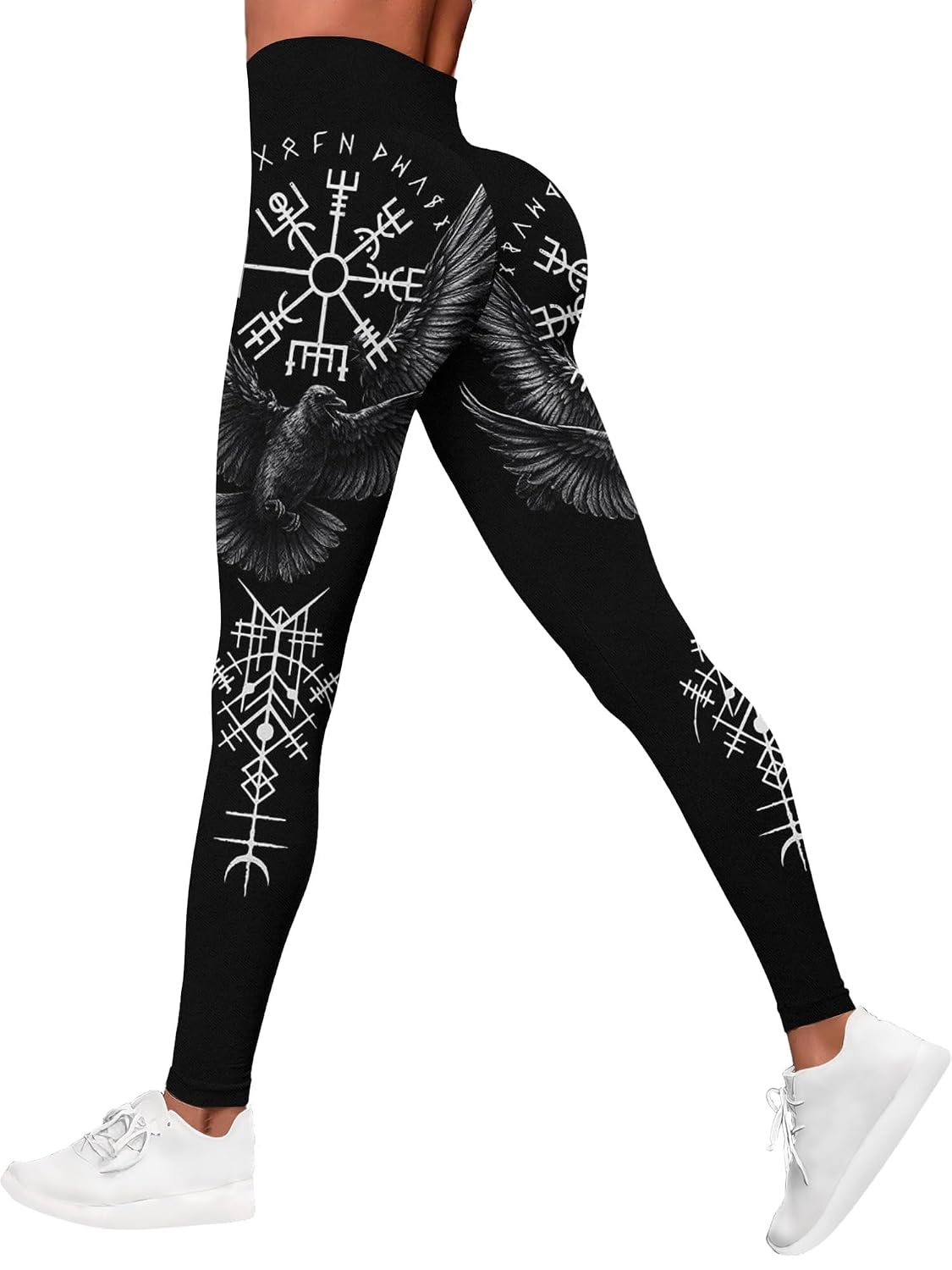 PAGYMO Printed Leggings for Women Patterned Seamless Graphic High Waisted Workout Athletic Gym Running Yoga Pants - Image 4