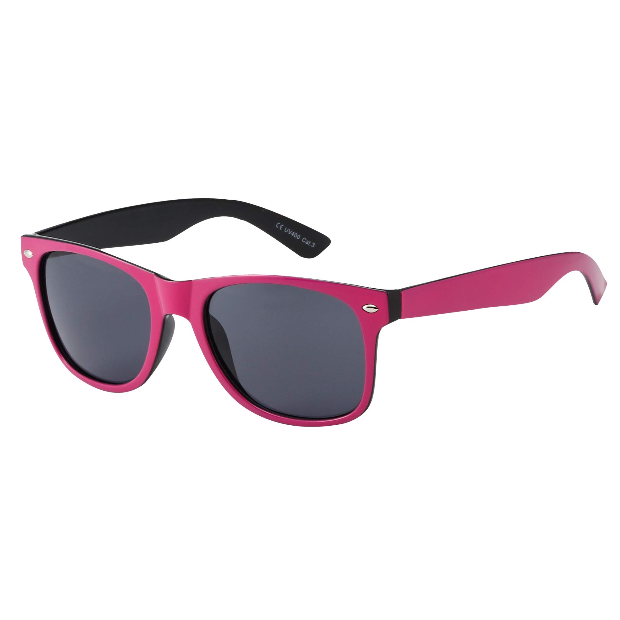 Kids Sunglasses Girls Boys Children Classic Style Shades UV 400 Protection (Purple Black)