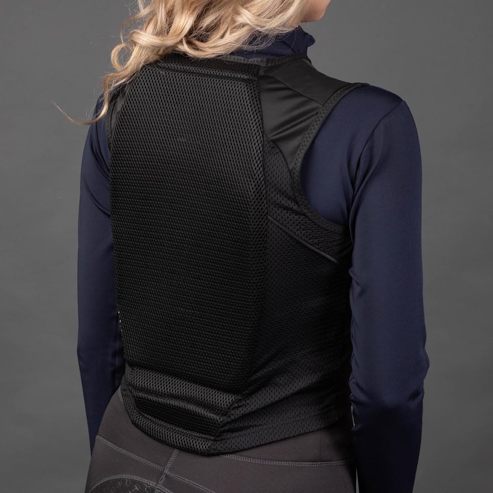 Amesbichler Protection dorsale - Gilet de sécurité pour l'équitation - Confortable à porter - Noir