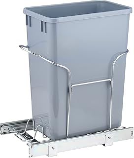 VEVOR Pull-Out Trash Can, 29L Single Bin, Under Mount Kitchen Waste Container with Slide and Handle, 110 lbs Load Capacity Heavy Duty Garbage Recycling Bin for Kitchen Cabinet, Sink, Under Counter