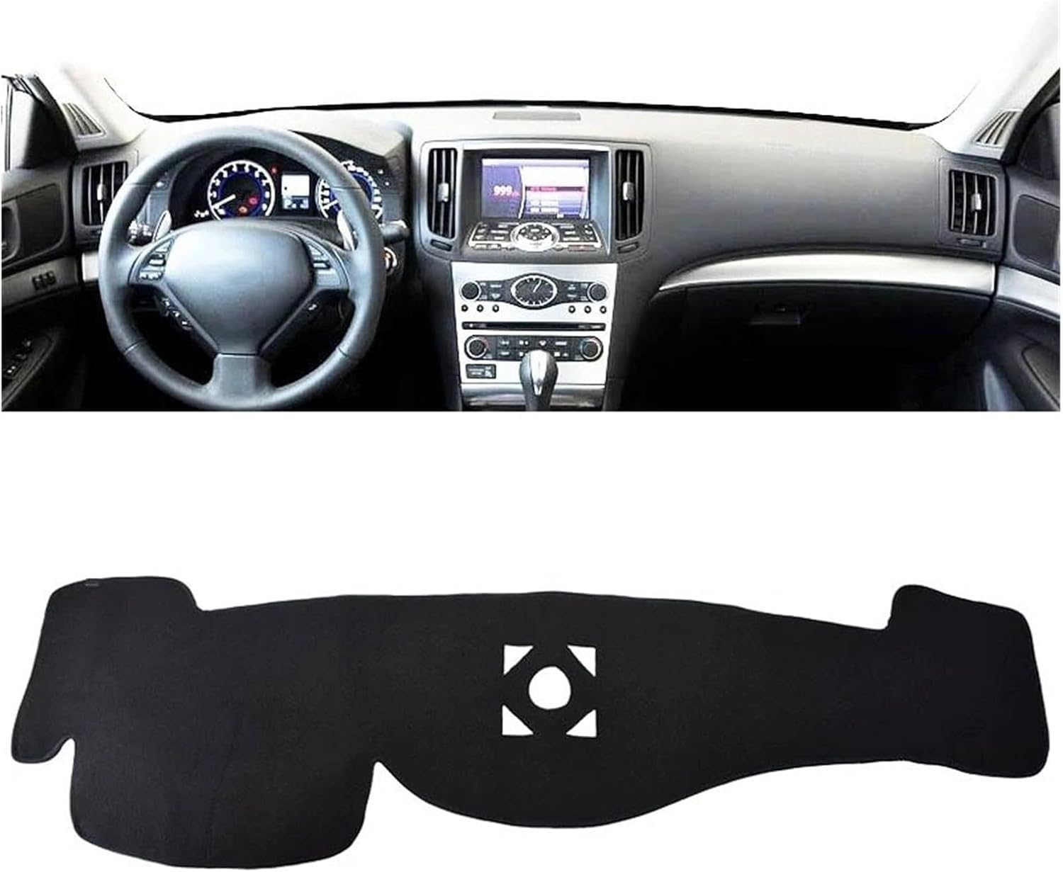 DdaiXQ Car Dashboard Mat For Infiniti Q40 2015, Anti Slip Anti Glare Dustproof Dashboard Cover Pad Protector Dash Cover Sunshade Dashmat