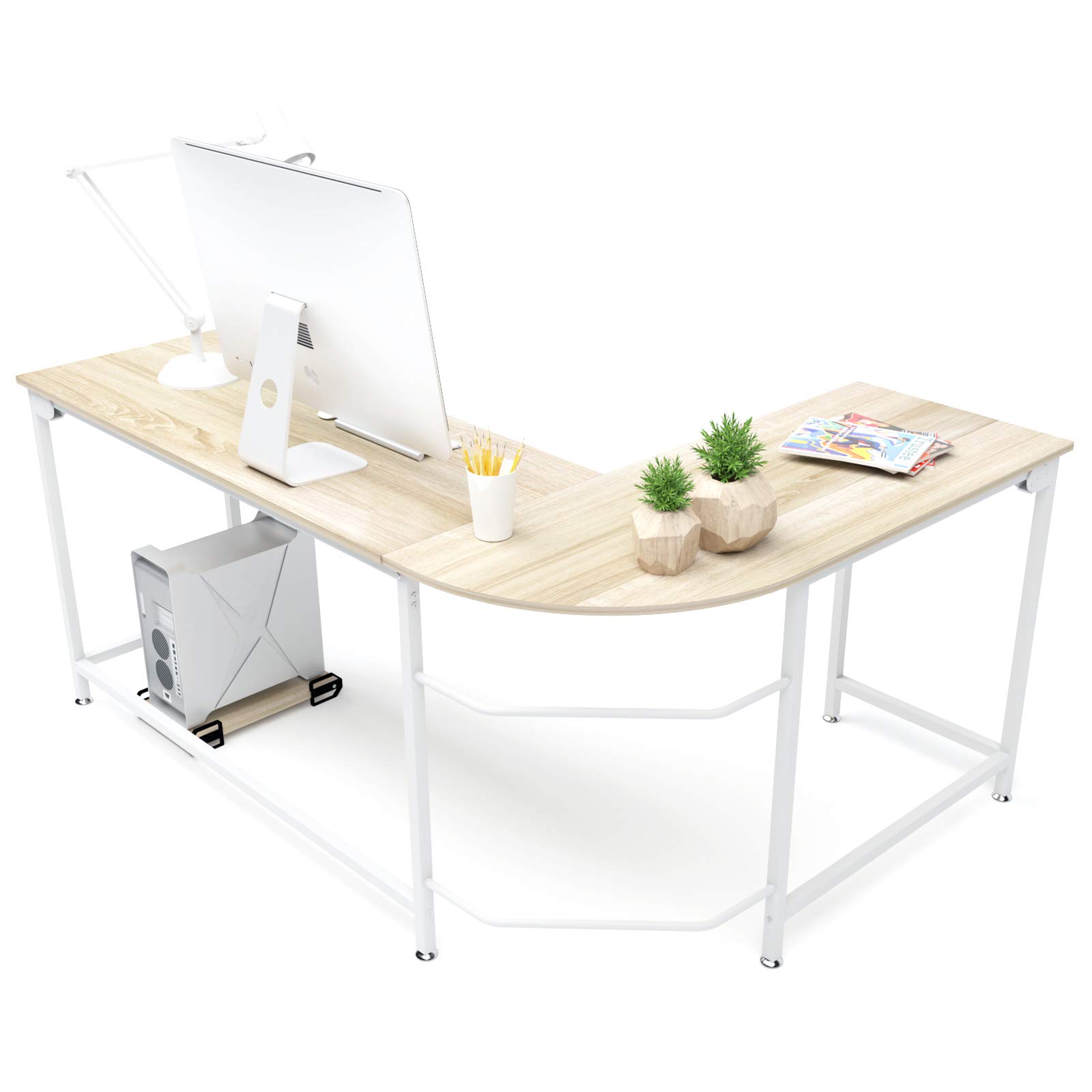 Buy Teraves Modern LShaped Desk Corner Computer Desk Home Office Study