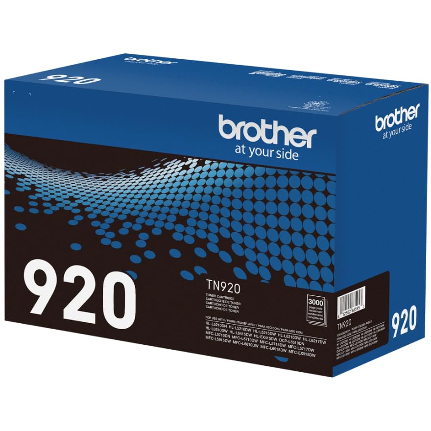 Image of Brother Genuine TN920 Standard Yield Toner Cartridge, , HL-L5210DN, HL-L5210DW, HL-L5210DWT, HL-L5215DW, HL-L6210DW, HL-L6210DWT, HL-L6310DW,MFC-L6810DW (Pack of 3)