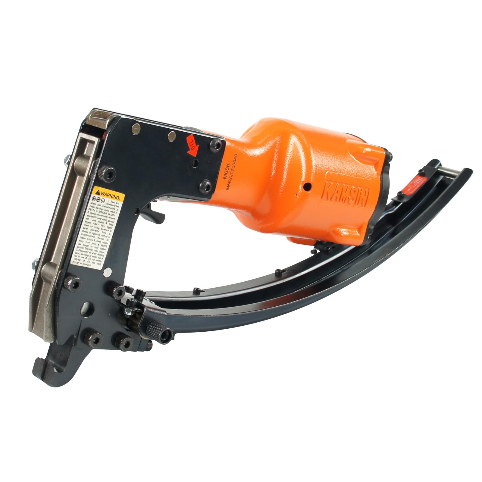 Kamsin M66K Pneumatyczny zszywacz zaciskowy Air Power Clinching Clipper Zszywacz Narzędzie Pneumatyczne klipsy - pistolet zaciskowy do mocowania pułapek na materac, sprężyna, klipsy typu Vertex klipsy