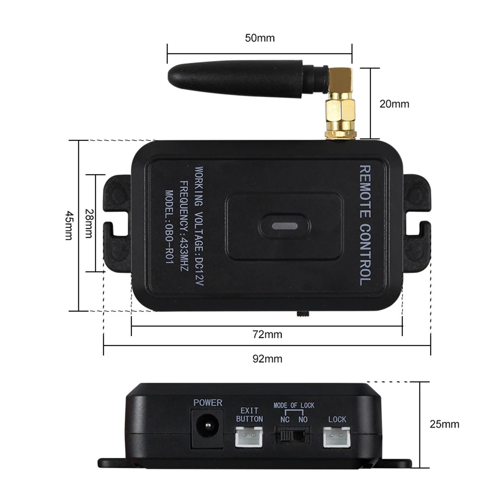 Contrôle d'accès, Kits de télécommande for système de contrôle d'accès complet avec alimentation, serrures électroniques, clé à distance, ouvre-porte(Kit 2)