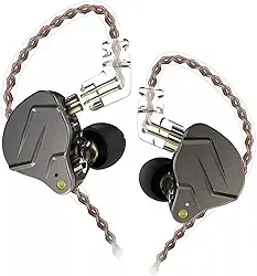 Fone de Ouvido Profissional KZ ZSN Pro Intra-auricular, Driver Híbrido, Cabo Destacável, Original (CINZA)