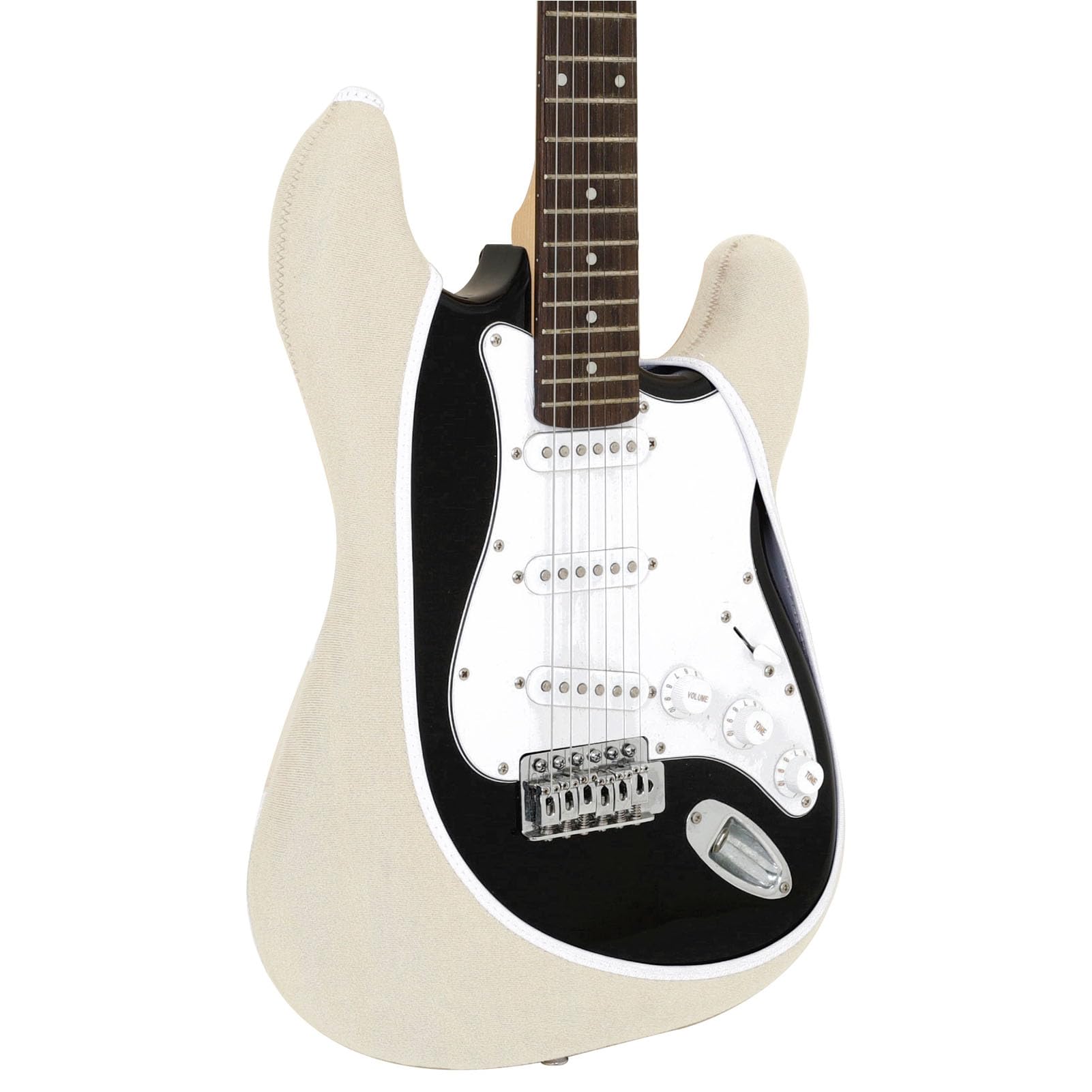 Jeffergarden Manchons de Protection du Corps de Guitare électrique, Housse de Prévention de la Poussière et des Chocs pour Guitares de la Série St 39 Pouces (Beige)