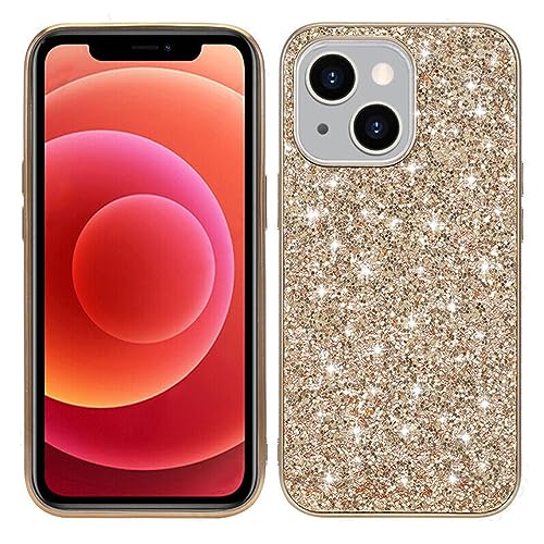 Coque à paillettes pour iPhone 11 Pro idéale pour sublimer vos soirées avec son cadre or
