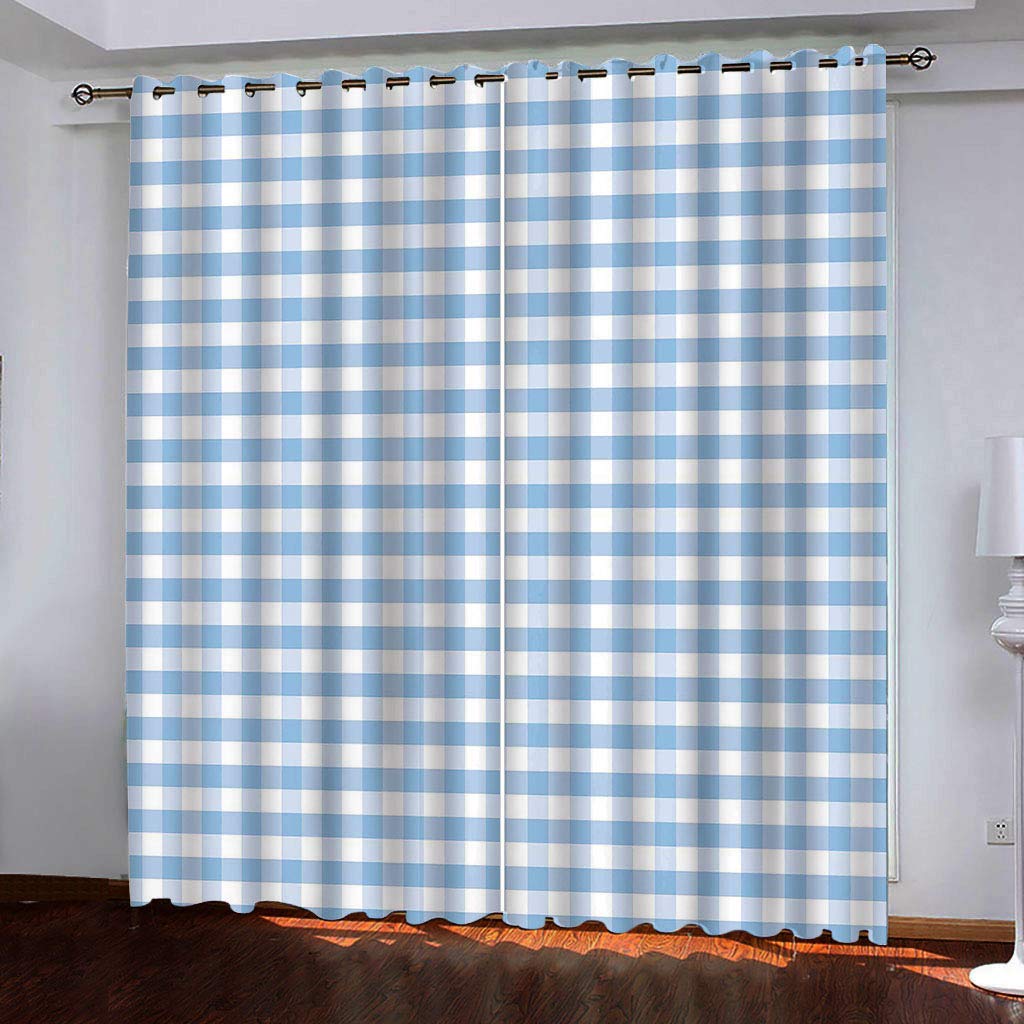 Rideau occultant thermique bleu ciel carré pour isolation de chambre