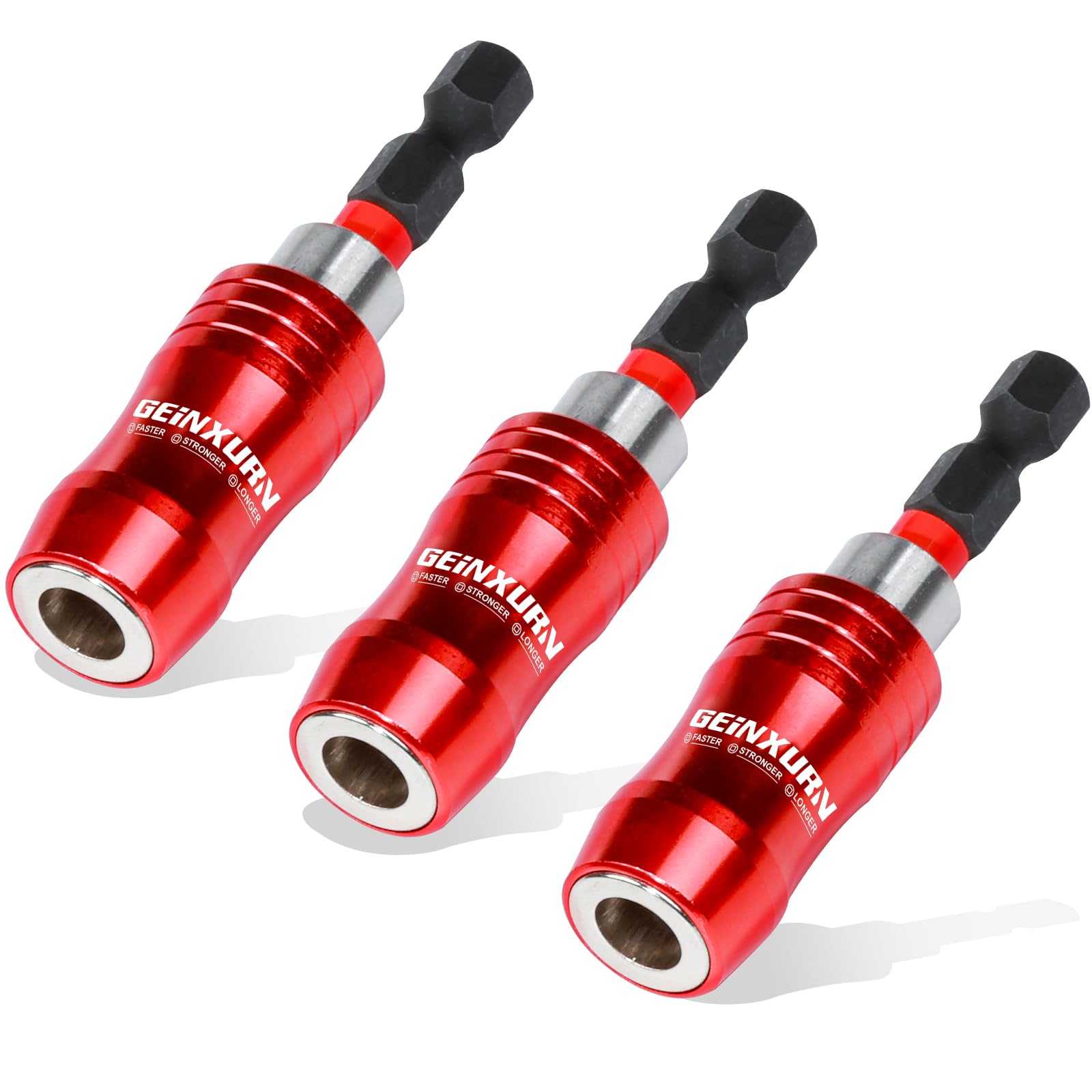 Geinxurn 2.5 Inches Impact Screwdriver Bit Holders, 3 PC Magnetic Extension Quick-Change Socket Drill Bit Holder Hex Shank Quick Release Drill Bit