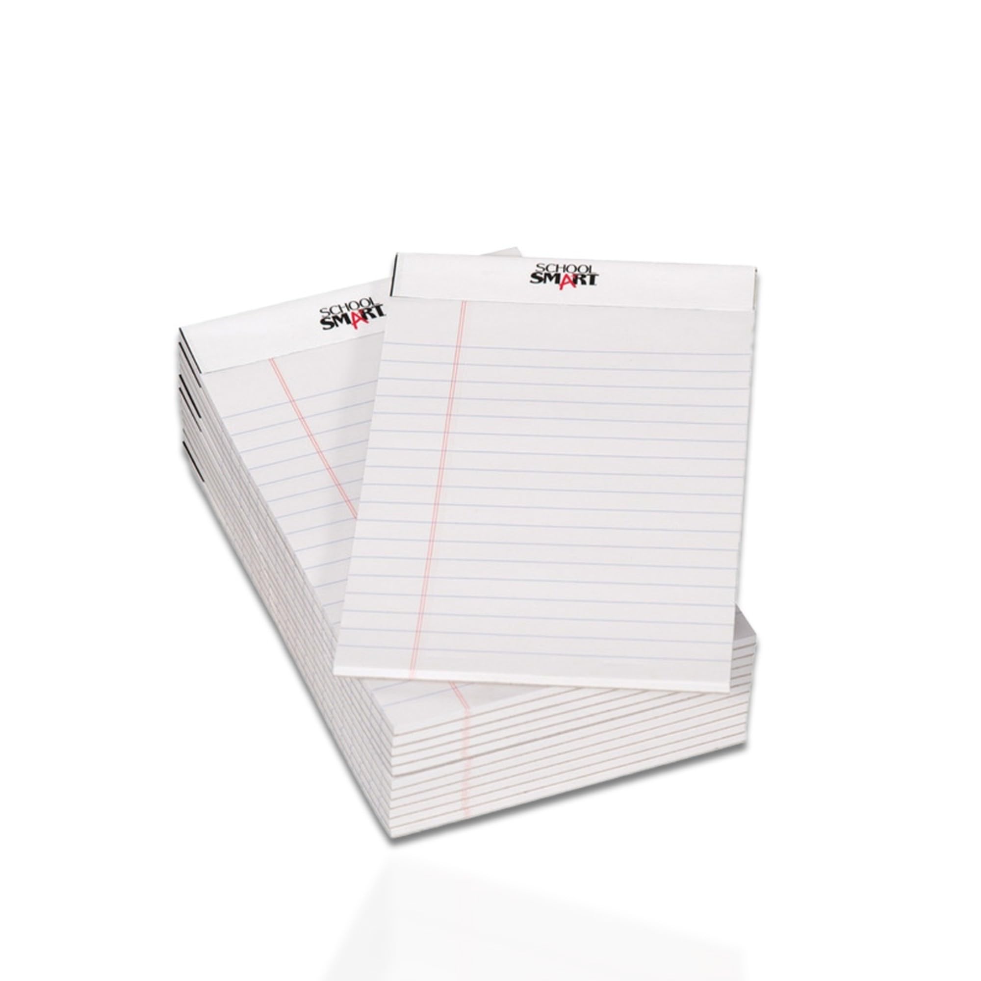 Schule smart Standard Legal Pads – 12,7 x 20,3 cm – Weiß – 12 Stück