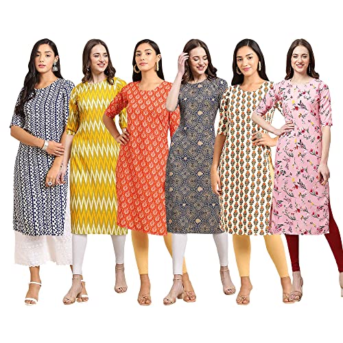 Image of Pinkmint Women's Crepe Digital Print Straight Kurta