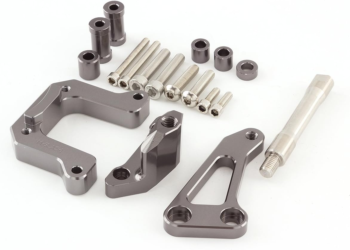 FXCNC Racing Motorcycle CNC Steering Damper Stabilizer Buffer Mounting Bracket Kit Compatible with M-SLAZ 150 MT-15 All Year