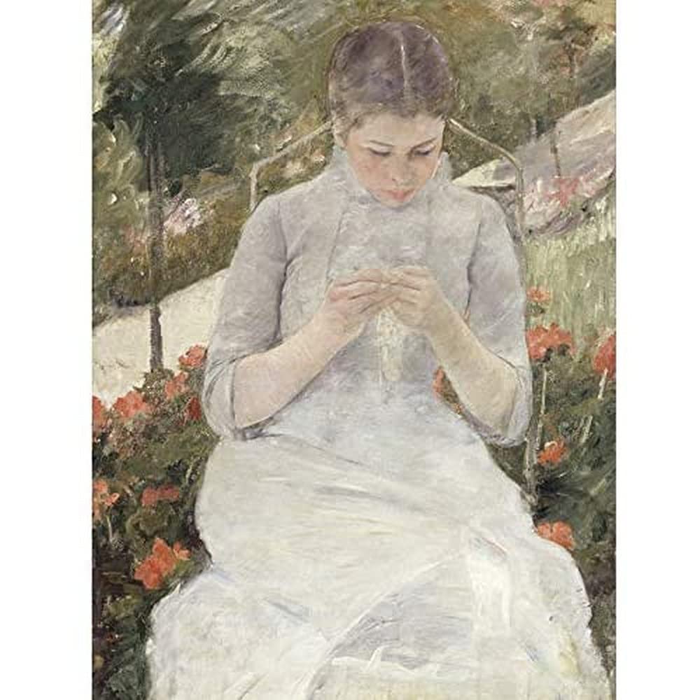 Mary Cassatt Girl In The Garden Art Print Canvas Premium Wall Decor Poster Mural