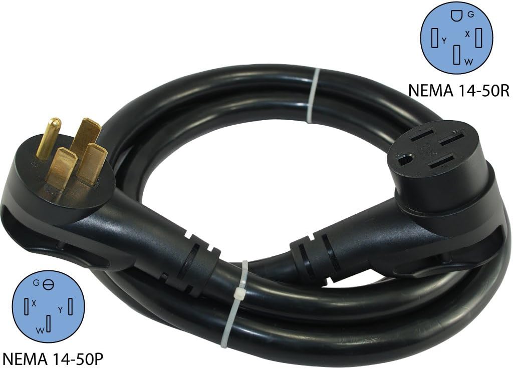 Conntek 14306 RV 30-Foot 50 Amp 6/3 + 8/1 RV Extension Cord