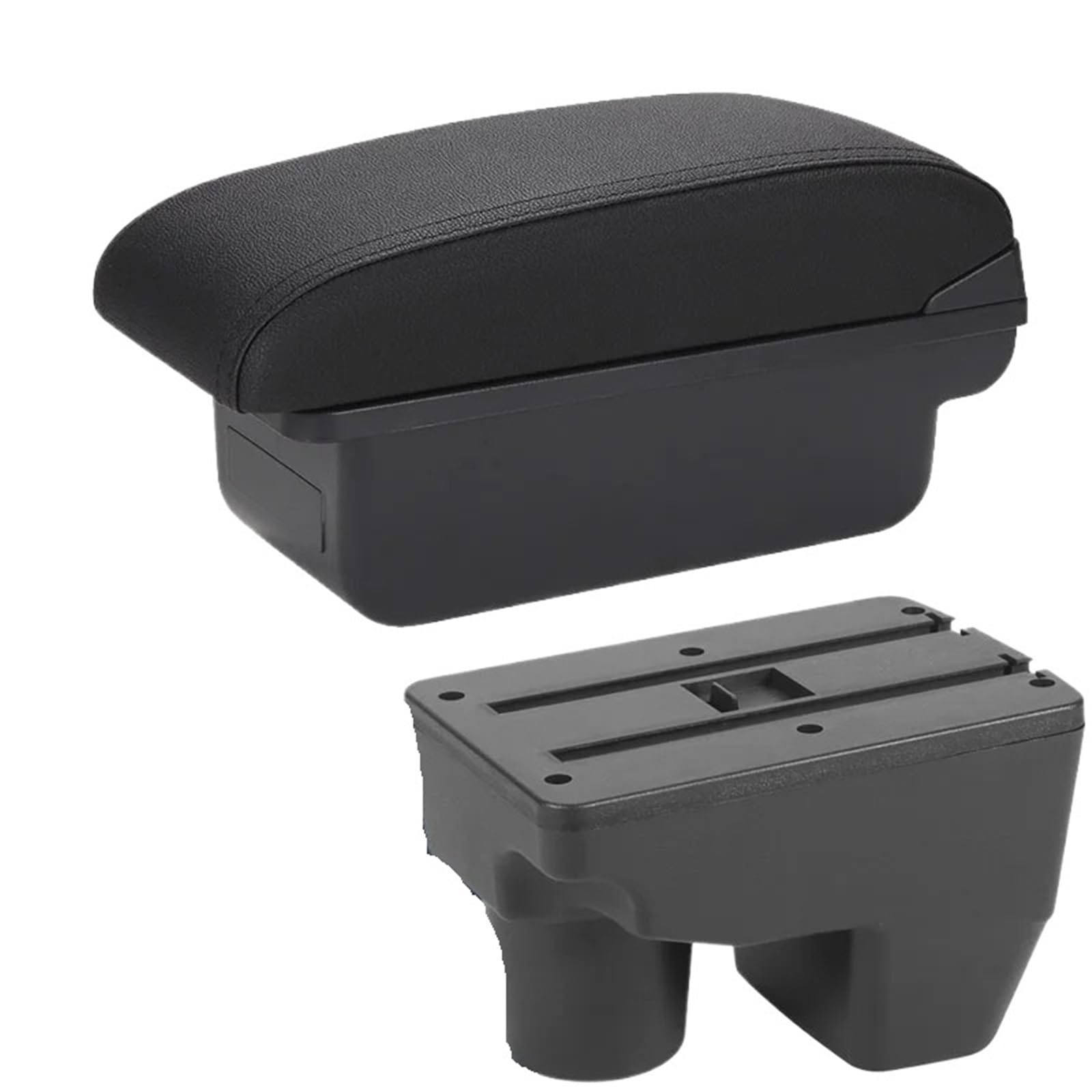 NOKRGQW Car Armrest Box For Toyota For Yaris 2021 2022 2023 2024 Car Armrest Storage Box Retrofit Parts Interior Car Accessories(C2 Black line NO USB)