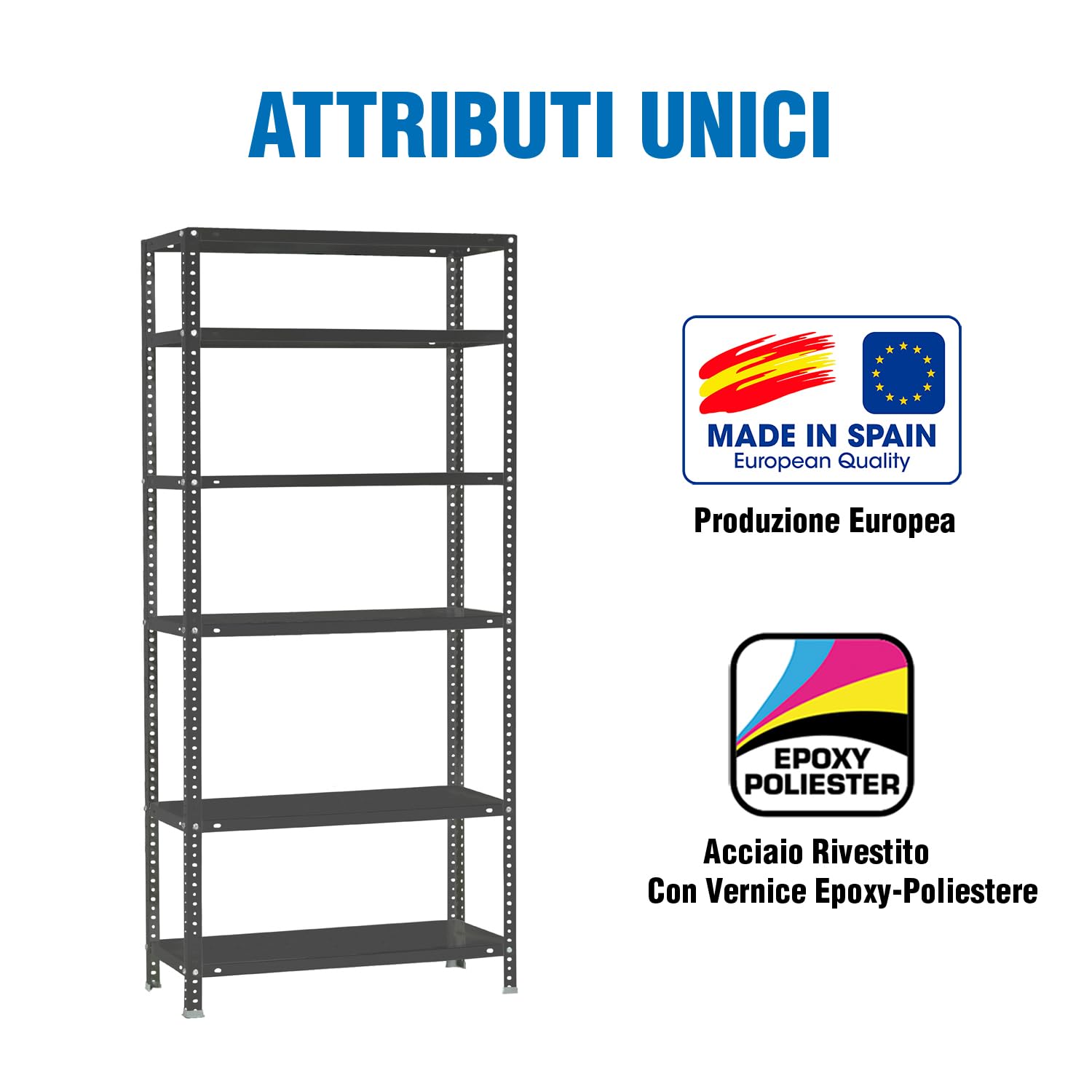 Établis Simon Rack - Etagère De Rangement 2000x2400x450mm Bleu/orange