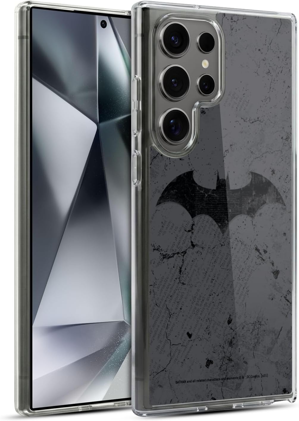 Head Case Designs Officially Licensed Batman DC Comics Logo Distressed Hush Soft Gel Case Compatible with Samsung Galaxy S24 Ultra 5G