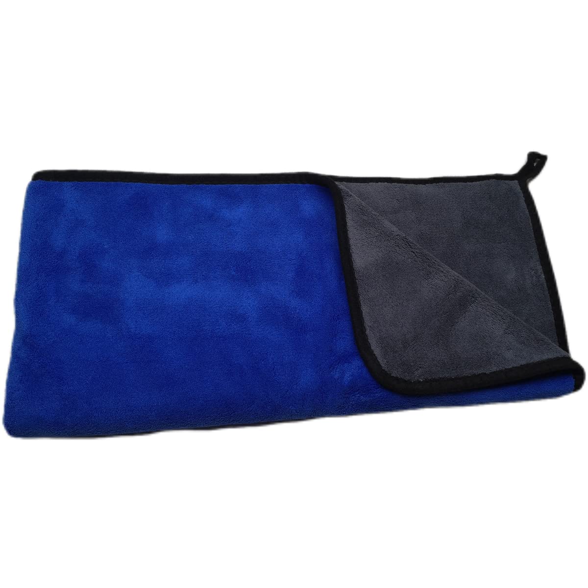 SOFTBATFY Toalla de microfibra grande y gruesa para secado de coche, 800 g/m², sin arañazos, sin pelusas, para todo el vehículo (1 paquete, 36 x 24 pulgadas) (gris-azul)