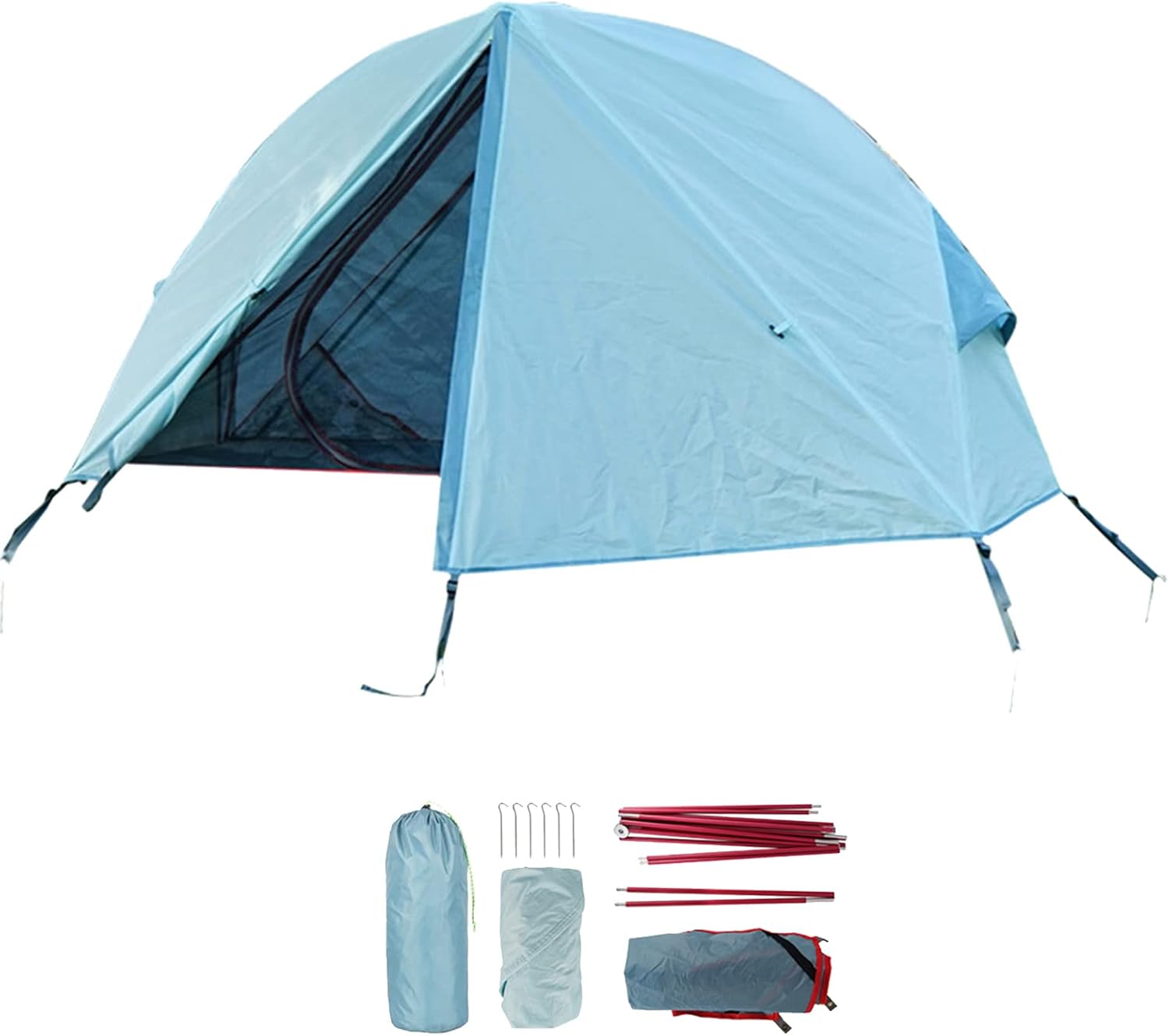 Camping Tent One Person Waterproof Windproof Portable Backpacking Tents for Outdoor Beach Travel Hiking Climbing Single Person