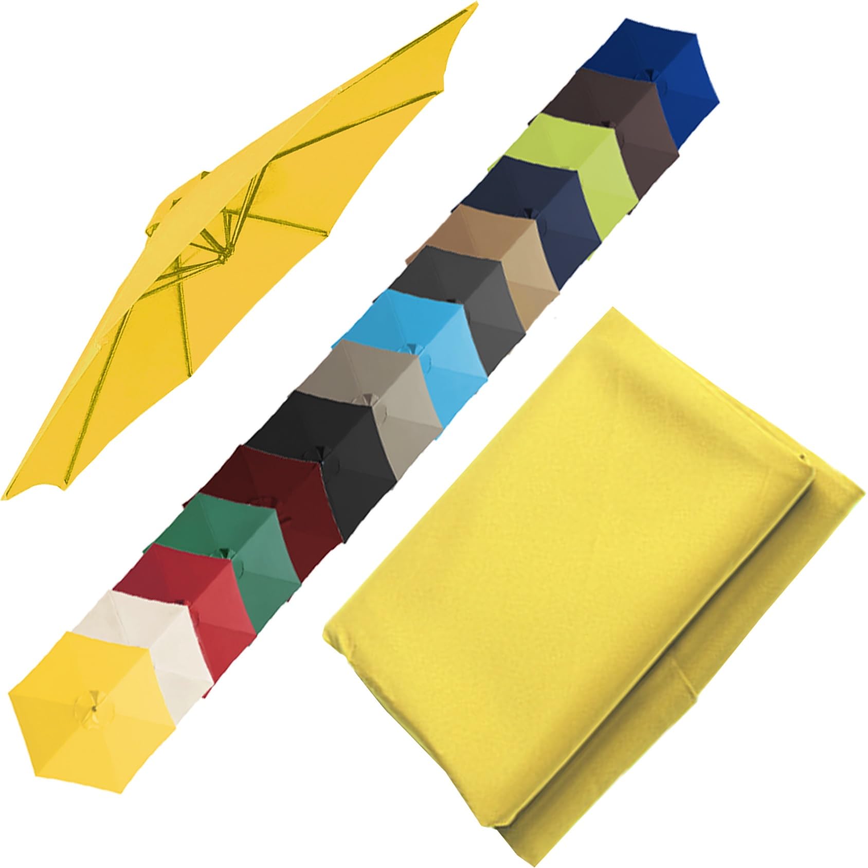 Replacement Canopy Top, Patio Umbrella Replacement Cloth, Garden Canopy Cover Replacement Cover For 200cm(6.5')-6 Arms 270cm(8.8')-6 Arms 270cm(8.8')-8 Arms 300cm(9.8')-6 Arms 300cm(9.8')-8 Arms(Color