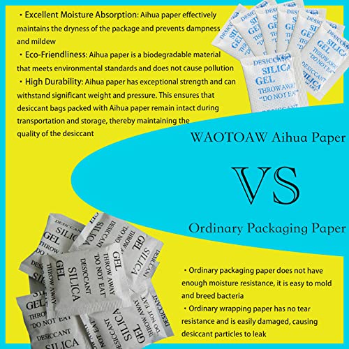 Image of 2g Silica Gel Desiccant Packets (100 Packs), Humidity Moisture Absorbers | Rechargeable Desiccant Bag for Home First Aid Kits; Moisture Control Dehumidifier Packs for Storage; Tear-resistant Packaging