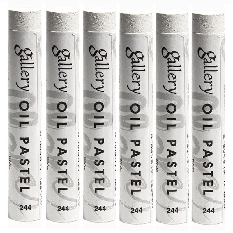 MUNGYO GALLERY SOFT OIL PASTELS SET OF 6 SINGLE COLOR-WHITE